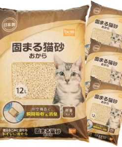 【ケース販売】猫砂 固まる猫砂 おから 12L×4個入 香りなし