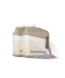 PetSnowy 猫砂 天然ベントナイト使用 鉱物 猫砂 少量でしっかり固まる 消臭アップ 抗菌 砂ぼこりが舞いにくい猫砂 システムトイレ対応