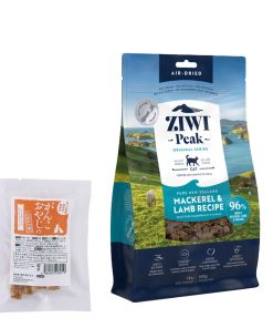 ZiwiPeak ジウィピーク エアドライ キャットフード マッカロー＆ラム 400g+がんこおやじのおやつ亭国産たじま鶏ジャーキー(小サイズ)