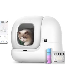 PETKIT 猫 トイレ 自動トイレ オシッコが漏れない アップグレードしたシリンダ スマホ管理 センサー付き 飛散防止 自動清掃 定期清掃 掃除簡単 お留守番 専用APP IOS/Android対応 日本語説明書付き 76L の大容量 自動トイレ PURE MAX2