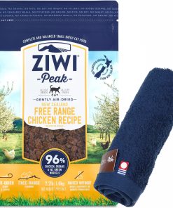 ZiwiPeak(ジウィピーク) エアドライ・キャットフード フリーレンジチキン 1kg【犬想いオリジナル今治ハンドタオルセット】【タオルカラー ネイビー】【正規品】